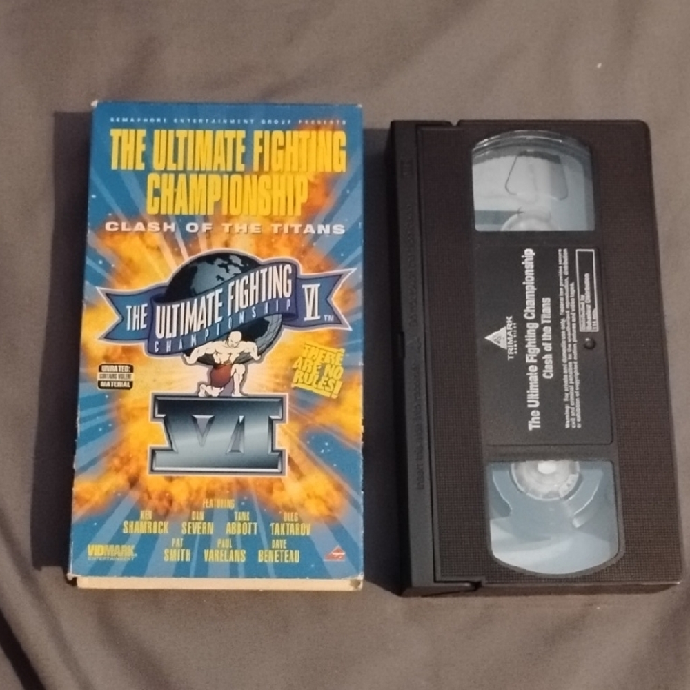 UFC VI VHS Tape - Blue and Black